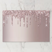 バラ金ゴールドグリッタースパークリー紙パッパーソナライズされたド ペーパーパッド (正面)