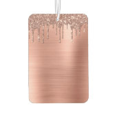 バラ金ゴールドグリッタースパークルまつげモノグラム名 カーエアーフレッシュナー (裏面)