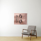 バラ金ゴールドグリッタースパークルまつげモノグラム名 タペストリー (インサイチュ(横))