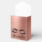 バラ金ゴールドグリッタースパークルまつげモノグラム名 フェイバーボックス (オープン)