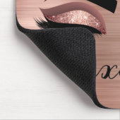 バラ金ゴールドグリッタースパークルまつげモノグラム名 マウスパッド (コーナー)