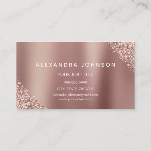 バラ金ゴールドグリッタースパークルアイドラッシュエクステンション 名刺 (裏面)