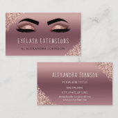 バラ金ゴールドグリッタースパークルアイドラッシュエクステンション 名刺 (正面/裏面)