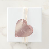 バラ金ゴールドグリッタースパークルカスタム文字ギフトラベル フェイバータグ (インサイチュ)