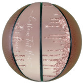 バラ金ゴールドグリッタースパークルカスタム文字バスケットボール バスケットボール (縦)