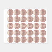 バラ金ゴールドグリッタースパークルカスタム文字名ラベル ラベル (シート)