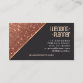 バラ金ゴールドグリッタースパークルスターズラグジュアリーシック 名刺 (裏面)