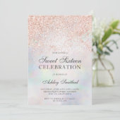 バラ金ゴールドグリッタースパークルスパールヌーカー甘い16 招待状 (スタンド正面)