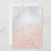 バラ金ゴールドグリッタースパークルスパールヌーカー甘い16 招待状 (裏面)