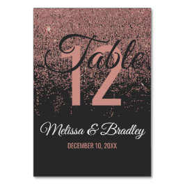 バラ金ゴールドグリッタースパークルスブラックテーブル番号 テーブルナンバー