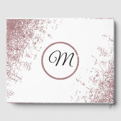 バラ金ゴールドグリッタースパークルスホワイトゲストブック ゲストブック (裏面)