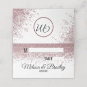 バラ金ゴールドグリッタースパークルスホワイト座席表 プレイスカード (外部開封)