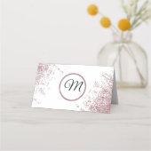 バラ金ゴールドグリッタースパークルスホワイト座席表 プレイスカード (裏面)