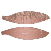 バラ金ゴールドグリッタースパークルドリップモノグラム名 バスケットボール (パネル)