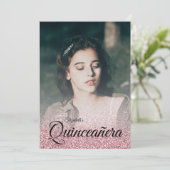 バラ金ゴールドグリッタースパークルドレスフォトキンセアニェラ 招待状 (スタンド正面)