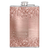 バラ金ゴールドグリッタースパークルモノグラムブラッシュスチール フラスク (裏面)