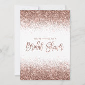 バラ金ゴールドグリッタースパークル紙吹雪ブライダルシャワー 招待状 (裏面)