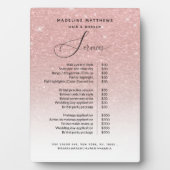 バラ金ゴールドグリッタースパークル赤面サロン価格表 フォトプラーク (正面)