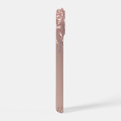 バラ金ゴールドグリッタースパーッカスタムク文字iPhoneケース iPhone 15ケース (右側面)