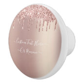 バラ金ゴールドグリッターセラミックノブカスタム文字 セラミックノブ (右)