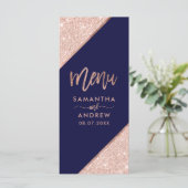 バラ金ゴールドグリッタータイポグラフィネイビ結婚ーのメニュー メニュー (スタンド正面)