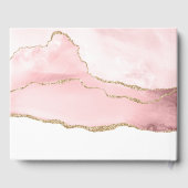 バラ金ゴールドグリッタータイポグラフィ赤面ピンクゲストブック ゲストブック (裏面)