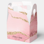 バラ金ゴールドグリッタータイポグラフィ赤面ピンク結婚ズ フェイバーボックス (オープン)