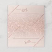 バラ金ゴールドグリッタータイポグラフィ赤面結婚ピンク プレイスカード (外部開封)