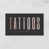 バラ金ゴールドグリッタータトゥー 名刺 (正面)