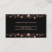 バラ金ゴールドグリッターダイヤモンドダストブラックメイクアップアーティスト 名刺 (裏面)