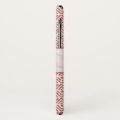 バラ金ゴールドグリッターダイヤモンドパターンモノグラム Case-Mate iPhoneケース (裏面/左)