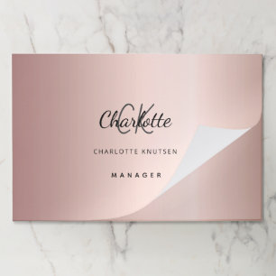 バラ金ゴールドグリッターダストネームビジネスデスク ペーパーパッド