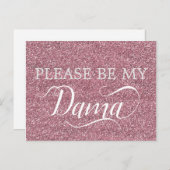 バラ金ゴールドグリッターダマキンセアニェラダマ提案 インビテーションポストカード (正面/裏面)