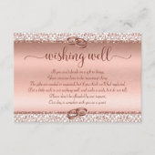 バラ金ゴールドグリッターダマスクウィッシングウェル エンクロージャーカード (正面)