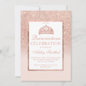 バラ金ゴールドグリッターティエレガントアラシックキンセアニェラ 招待状 (正面)