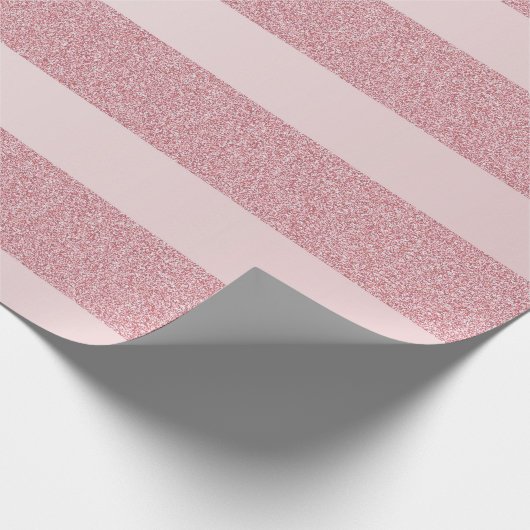 バラ金ゴールドグリッターテンプレートエレガントクリスマス ラッピングペーパー (角)