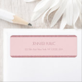 バラ金ゴールドグリッターテンプレートトレンディー差出人住所 ラベル (インサイチュ)