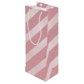 バラ金ゴールドグリッタートレンディーテンプレートエレガントモダン ワインギフトバッグ (裏面アングル)