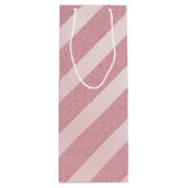 バラ金ゴールドグリッタートレンディーテンプレートエレガントモダン ワインギフトバッグ (裏面)