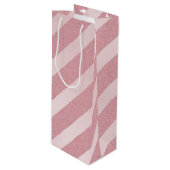 バラ金ゴールドグリッタートレンディーテンプレートエレガントモダン ワインギフトバッグ (正面アングル)