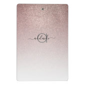 バラ金ゴールドグリッタートレンディーヘアサロンメイクアップアーティスト ミニクリップボード (裏面)