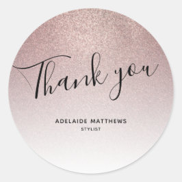 バラ金ゴールドグリッタートレンディーヘアサロンメイクアップアーティスト ラウンドシール