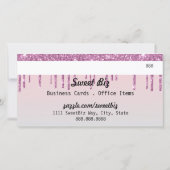 バラ金ゴールドグリッタードグラデーションリップギフト券 サンキューカード (裏面)