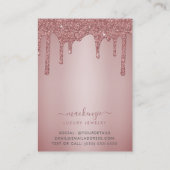 バラ金ゴールドグリッタードライブジュエリー表示カード 名刺 (裏面)