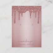 バラ金ゴールドグリッタードライブジュエリー表示カード 名刺 (正面)