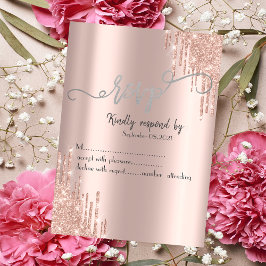 バラ金ゴールドグリッタードライブRSVP 招待状