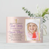 バラ金ゴールドグリッタードライプフォトファースト通信 招待状 (スタンド正面)