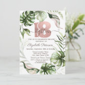 バラ金ゴールドグリッタードライ葉プス18誕生日 招待状 (スタンド正面)