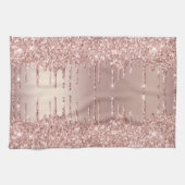 バラ金ゴールドグリッタードリップキッチンタオル キッチンタオル (横)
