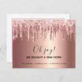 バラ金ゴールドグリッタードリップグラムムービング 案内状 (正面/裏面)